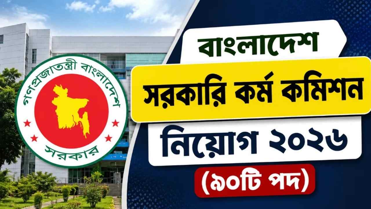 বাংলাদেশ সরকারি কর্ম কমিশন নিয়োগ ২০২৬ (৯০টি পদ)