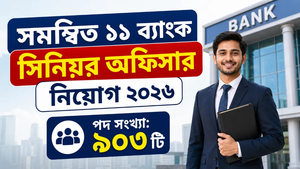 সমন্বিত ১১ ব্যাংক সিনিয়র অফিসার নিয়োগ ২০২৬ | পদ সংখ্যা: ৯০৩ টি