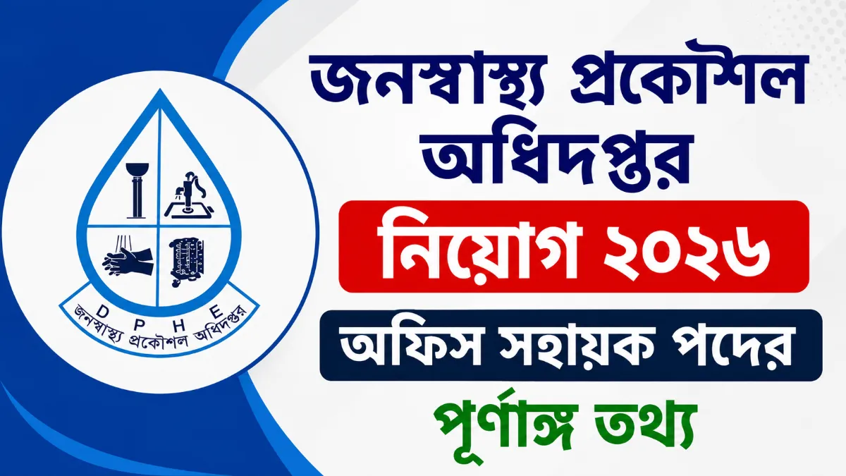 জনস্বাস্থ্য প্রকৌশল অধিদপ্তর নিয়োগ ২০২৬